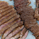 sliced steak on plate